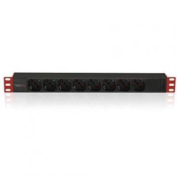 Multipresa Rack 19'' 1U con 8 Salidas Schuko y Conector C14, 250V/16A