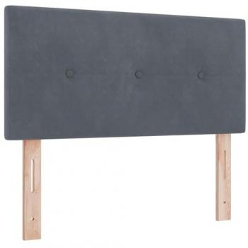 Cabecero LED con Tira de Luces RGB Ajustable Gris 100 cm de Poliéster