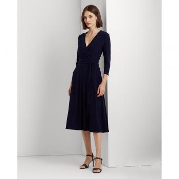 Vestido largo CARLYNA para mujer en color azul marino con estampado floral
