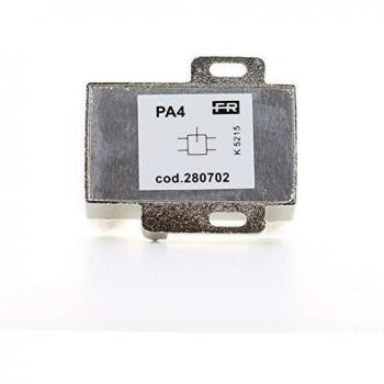 Partitore 4 vías TV/SAT 5-2400MHz con conector F y carcasa de acero inoxidable Fracarro PA4