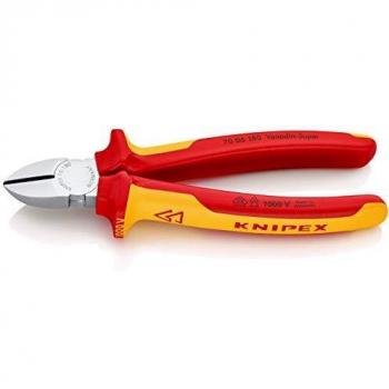 Knipex 180mm VDE Insulated Diagonal Cutter with Self-Service Card/Blister Packaging