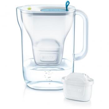 Jarra de Agua Filtrada BRITA Style Azul con 1 Cartucho MAXTRA+, Capacidad de 2.4L, Reduce Cal y Cloro para un Sabor Óptimo