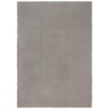Alfombra rectangular de algodón gris 200x300 cm
