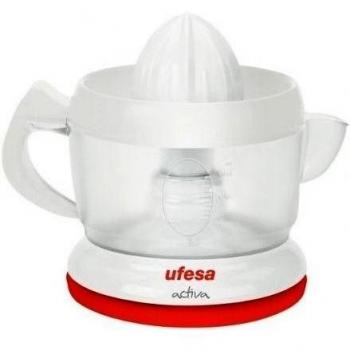 Ufesa EX4935 Activa - Exprimidor eléctrico, 40W, 0,6L, 2 conos, Giro en ambos sentidos, Palas para arrastrar la pulpa