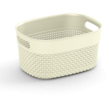 Kis Filo Cesta cesto XS 3,5L Color Crema, Muy útil en Cada hogar u Oficina, Almacenamiento