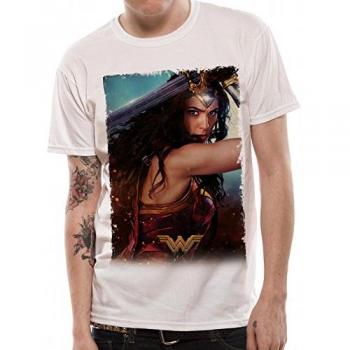 Wonder Woman Movie-Poster, Camiseta para Mujer, Blanco, 44
