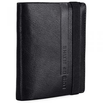 Cartera de Piel para Hombre Lois con Protección RFID y Múltiples Compartimentos, Modelo Eagle Negra
