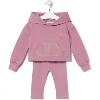 Conjunto de bebé niña de sudadera y legging con logo circular Tous
