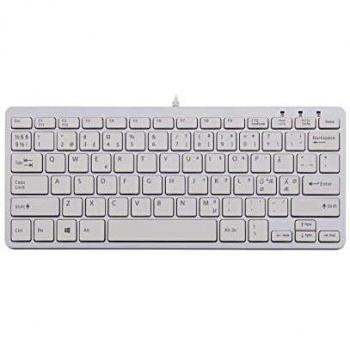 R-GO TOOLS R-GO Teclado Compact, QWERTY (Nordic), Blanco, Cableada