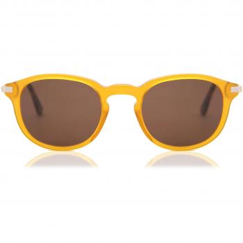 SmartBuy Collection Oval Full Rim Plastic Men's Prescription Sunglasses Yellow Size 47