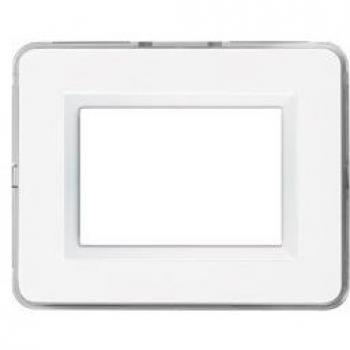 Placa Personal 44 de Tecnopolímero Blanco RAL9010 con 3 Módulos