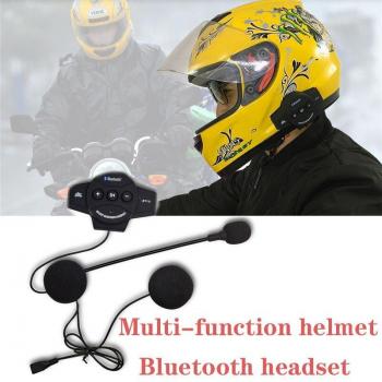 Auriculares Bluetooth para casco de motocicleta, manos libres, intercomunicador para música y GPS