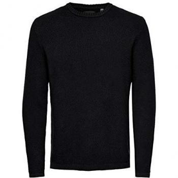 Only & Sons Dan Men's Round Neck Sweater, Black
