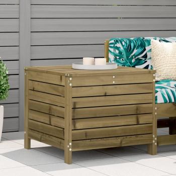 Reposapiés de jardín madera impregnada de pino 62x63,5x53,5 cm Marrón