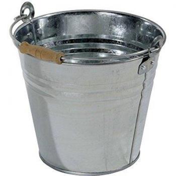 Cubeta Zincada de 12 Litros con Mango de Madera