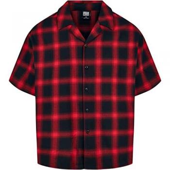 Urban Classics Men's Loose Checked Short Sleeve Resort Shirt