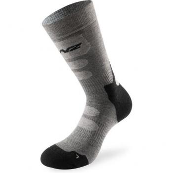 Lenz Trekking 8.0 Long Socks - Merino Wool, Grey, Size 42-44