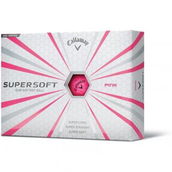 Callaway Supersoft - Pack de 12 Bolas de Golf, Color Rosa