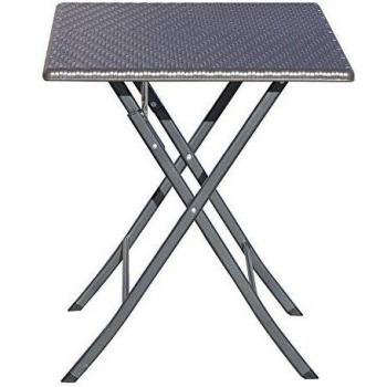 AGROFER Mesa poliet. Ratan pleg. 61,5x61,5x73 cm
