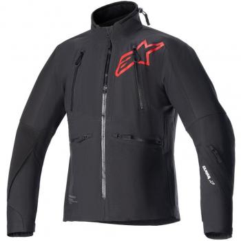 Chaqueta de Moto Alpinestars Hyde XT Drystar XF - Impermeable, Protección, Alta Calidad, Negro-Rojo Brillante