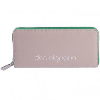 Don Algodón - Cartera Mónica para Mujer Beige con Cremallera y Tarjetero Modelo V2921 004