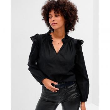 Gap - Blusa de manga larga con volante