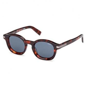 Gafas de Sol Ermenegildo Zegna EZ0229 54V, unisex, color HAVANA RED/BLUE, medidas 47mm de ancho de lente, 23mm de puente y 145mm de longitud de var