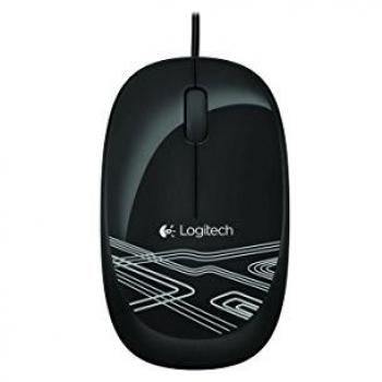 Logitech M105 Ratón con Cable USB, 3 Botones, Seguimiento Óptico 1000 DPI, Ambidiestro, PC/Mac/Portátil , Negro