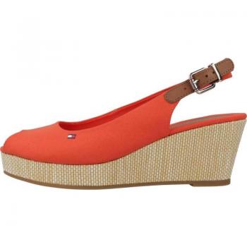 Sandalias de Mujer Tommy Hilfiger Modelo Iconic Elba Sling Back en Naranja