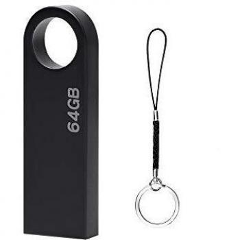 Pen Drive 64GB, Mini Memorias USB 64GB USB Unidad Flash Memoria Stick 64 GB con Llavero Colgante para Computadoras, Tabletas y Otros Dispositivos