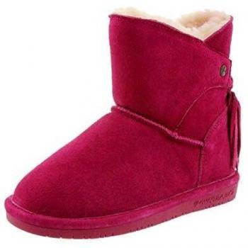 Bearpaw Girls MIA Youth Slouch Boots, Pink Pom Berry 671, 3 UK