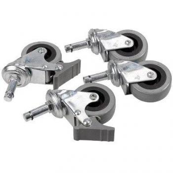 Juego de 4 Ruedas para Caja Compact RAACO 113656 con Frenos