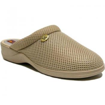 Pantuflas de casa para mujer Doctor Cutillas 21730 ancho especial tostado (talla 38)