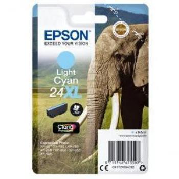 Epson 24XL Light Cyan Claria Photo HD Ink Cartridge (Elephant Series)