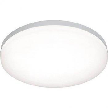 Plafón de baño Noble 1 luz Policarbonato Plata con lámpara de empotrar, 1 luz LED integrada, difusor ópalo, acabado plateado y clasificación IP44