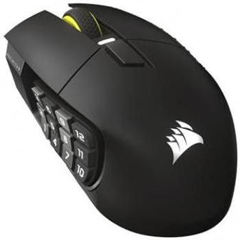 Ratón Corsair Scimitar Elite Inalámbrico 33000 DPI, 16 Botones Programables, Key Slider RGB, Batería de hasta 150 horas