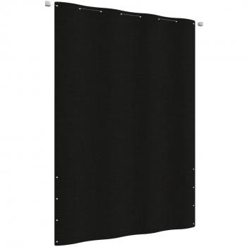 Toldo pantalla para balcón de tela Oxford negro 160x240 cm