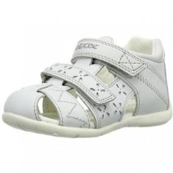 Geox B Kaytan B - Zapatos primeros pasos de cuero para niña