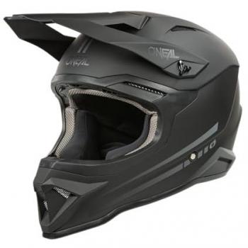 Casco de motocross Oneal 1SRS Solid Negro Mate Talla L