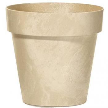 Maceta CUBE EFECTO BETÓN 7L - Diseño Moderno Color Crema 250x250x221 mm