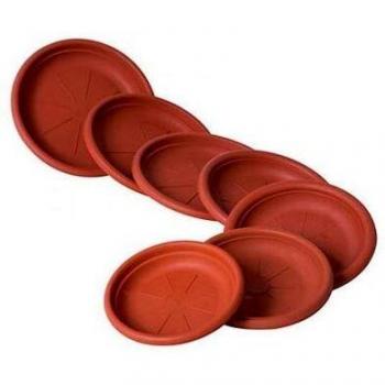SATURNIA 8096525 8096525-Plato macetas, 20 x 1,4 cm, Marrón, 20x20x4 cm