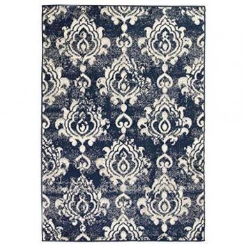 vidaXL Alfombra Moderna Estampado de Cachemir Beige/Azul 140x200cm Decoración