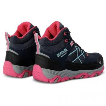 Regatta Kids Samaris III Waterproof Hiking Boots - Navy Pink Potion, Size: UK Infant 10