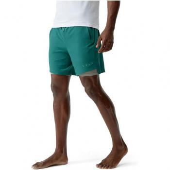 Shorts de Hombre Natron 2 en 1 Verde M - Born Living Yoga