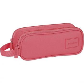 Estuche Escolar Doble Compartimento Safta Color Marsala 21 x 8 x 6 cm
