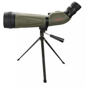Tasco 20-60x80mm Angled Spotting Scope with Tripod, Weather Resistant, Gray, Soft Case, Box 5L, Model TS20608045