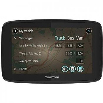 TomTom GO Professional 6200, Navegador GPS para Vehículos Grandes con Traffic Permanente a través de Smartphone, Pantalla de 6 Pulgadas, Color Negro