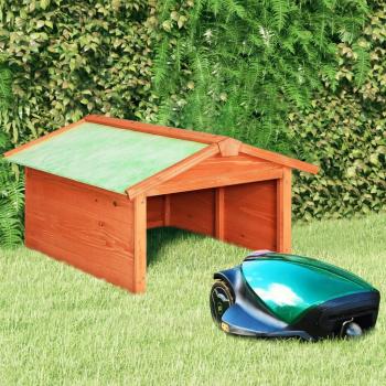 Robotic Lawn Mower Garage 28.3x34.3x19.7 Solid Firwood