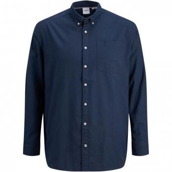 Jack & Jones Plus Size Long Sleeve Oxford Shirt Navy Blazer 4XL