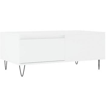 Mesa de centro blanca 90x50x36,5 cm en madera contrachapada